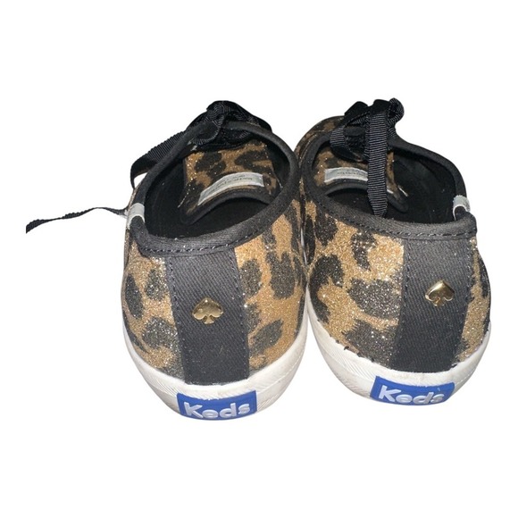 Keds x Kate Spade Leopard Print Glitter Sneakers, Size 9 - Picture 7 of 9